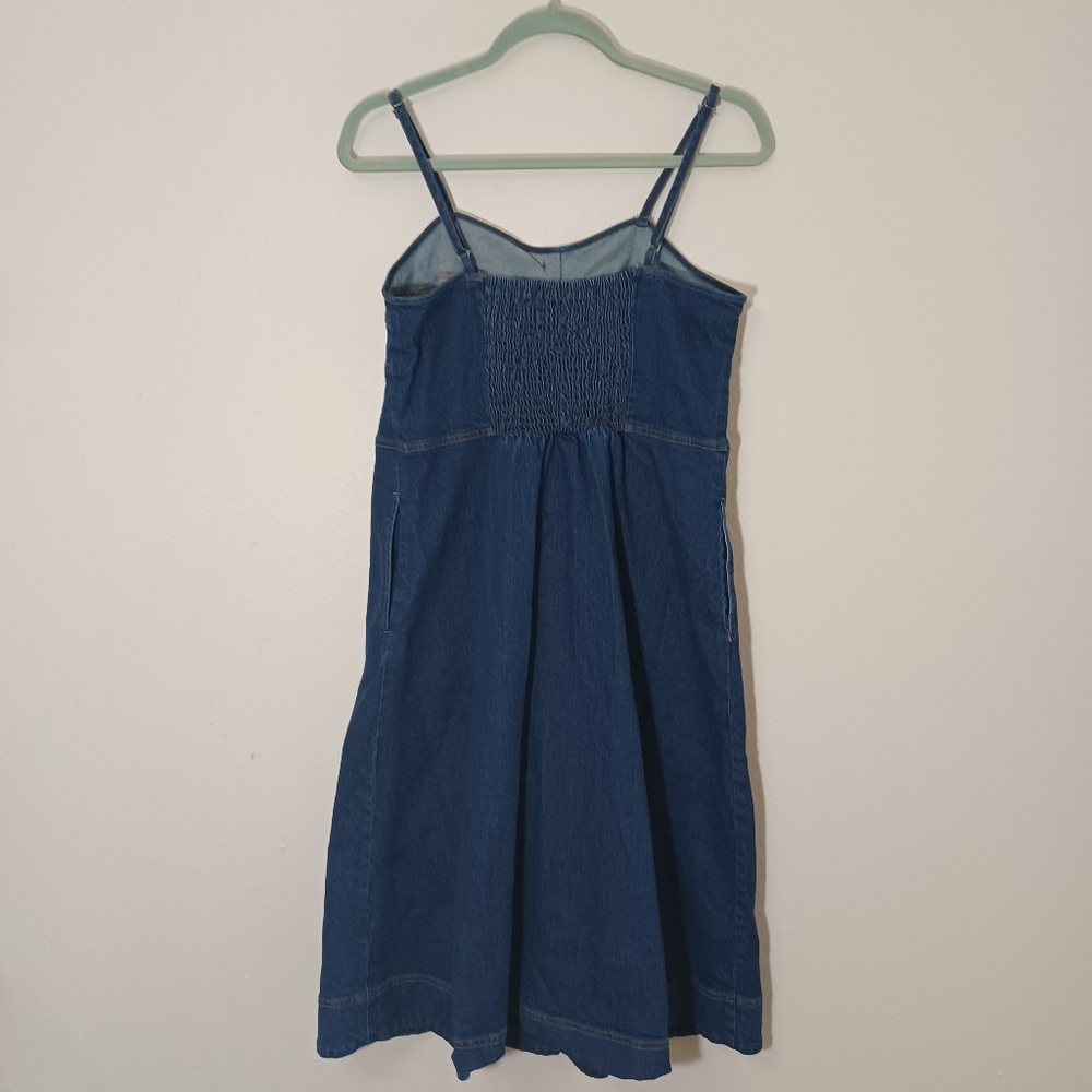 Universal Thread Denim Midi Corset Dress Dark Wash - Picture 8 of 8